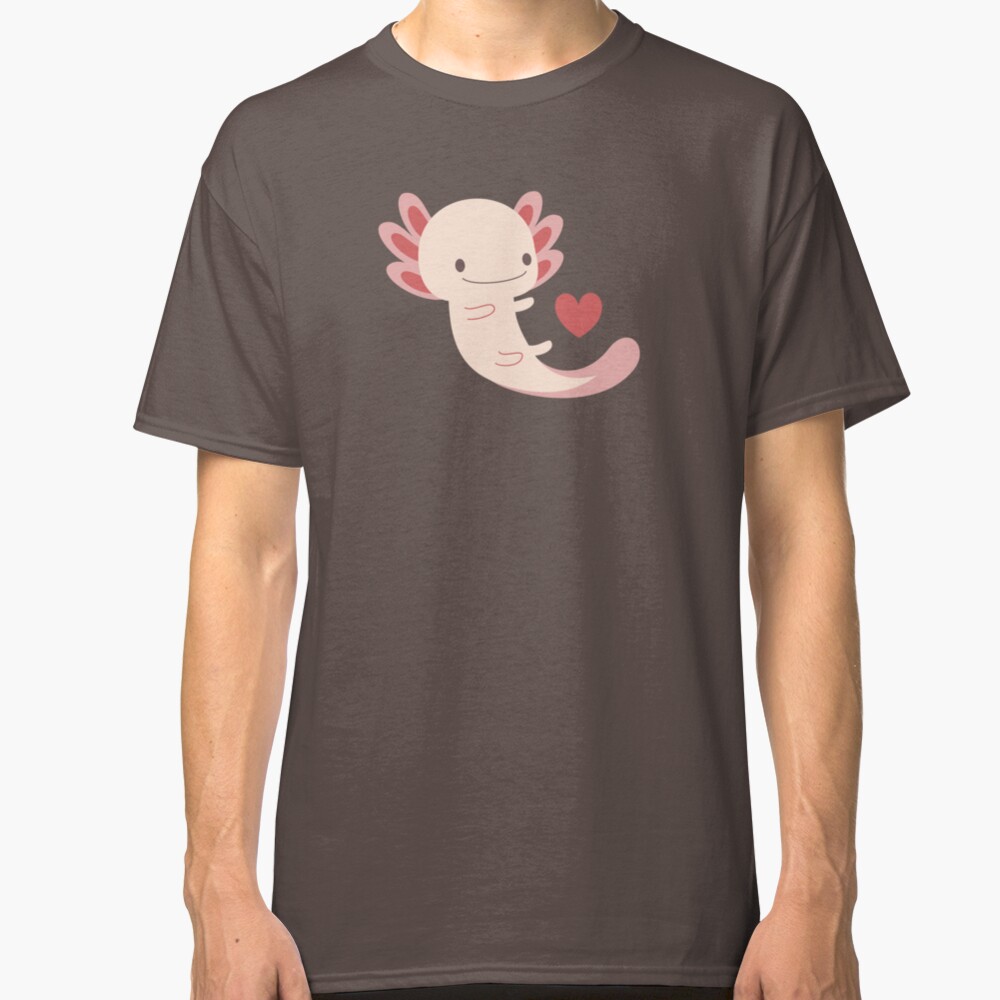 Axolotls hearts and bubble Classic T-Shirt