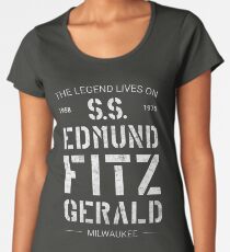 Camiseta premium para mujer La leyenda vive de las SS Edmund Fitzgerald