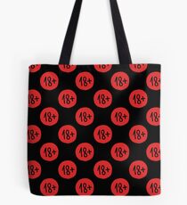 age restriction sign seamless doodle pattern Tote Bag