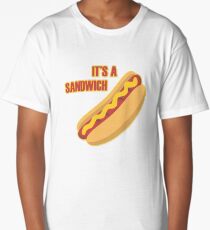 A Hot Dog is a Sandwich Long T-Shirt