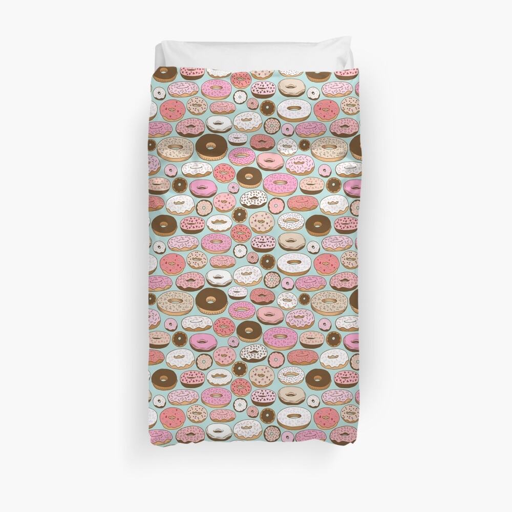 "DONUTS FOREVER" Duvet Cover by kristinnohe Redbubble