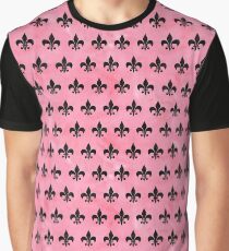 ROYAL1 BLACK MARBLE & PINK WATERCOLOR (R) Graphic T-Shirt