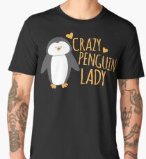 Crazy Penguin Lady Men's Premium T-Shirt