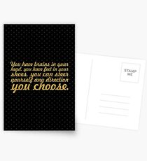 You have brains... “Dr. Seuss” Inspirational Quote (Creative) Postcards