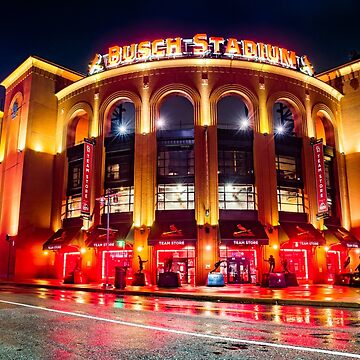 Saint Louis Baseball Print Stadium Ballpark St Louis Neon 