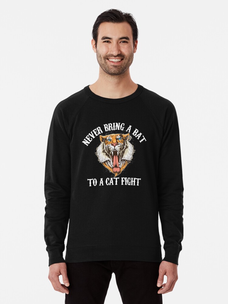 Never Bring A Bat To A Cat Fight T Shirt Funny Dead Zombie