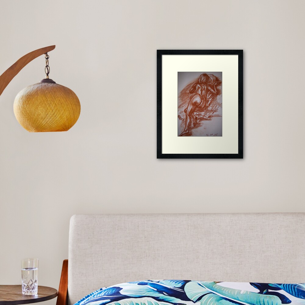 Lying Woman Framed Art Print