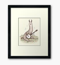 Banjo Llama Framed Print