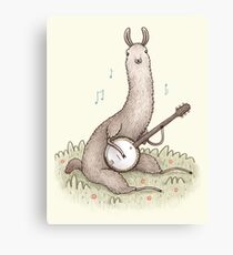 Banjo Llama Canvas Print