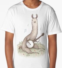 Banjo Llama Long T-Shirt