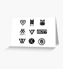 KPOP - Boy Group Sticker Sheet Greeting Card