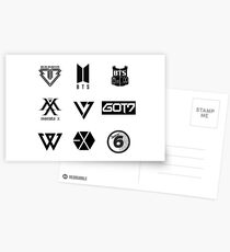 Postales KPOP - Hoja de calcomanías de grupo de niños