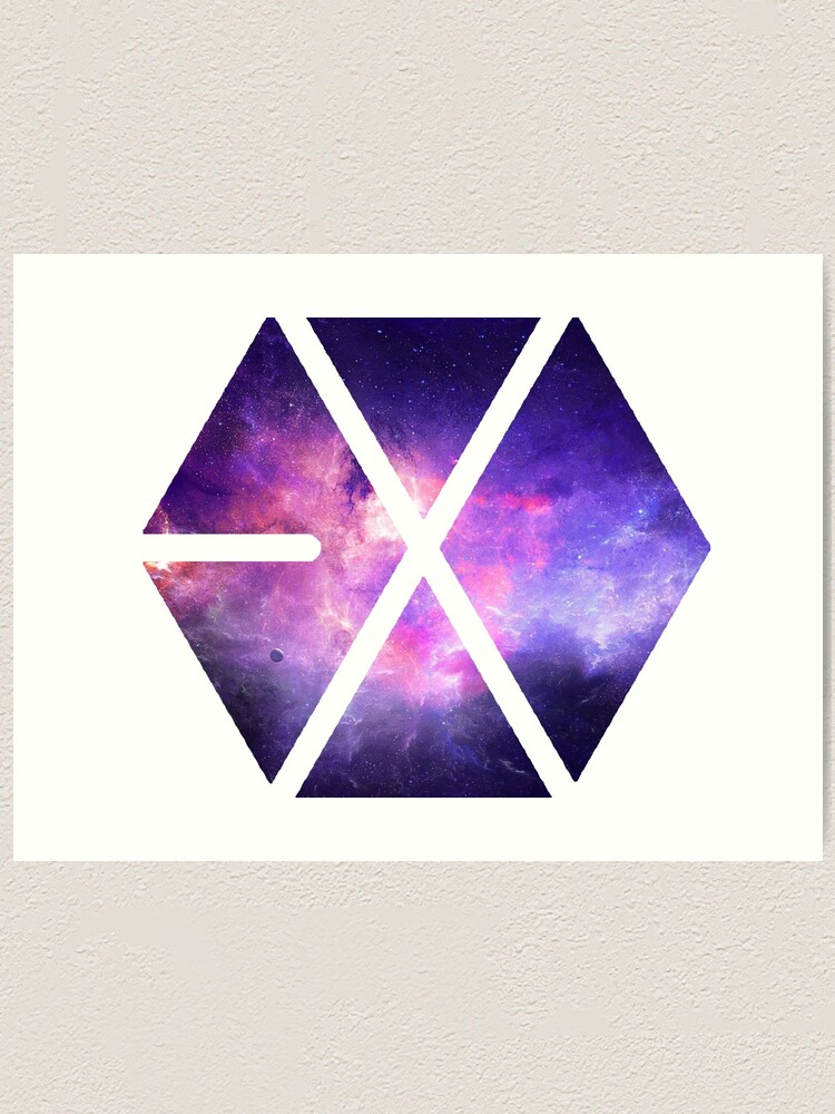 exo galaxy logo art print by kpopinfiresme redbubble