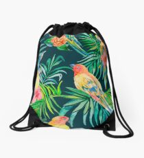 Tropical pattern Drawstring Bag