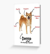 Doggo Anatomie Grußkarte
