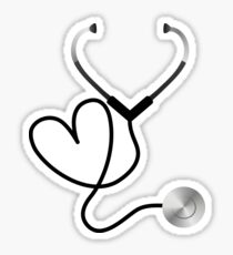 Herz Stethoskop Sticker