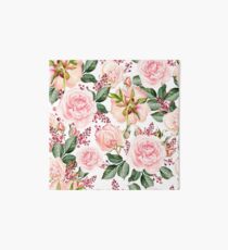 Romantic Watercolor Flower Pattern Galeriedruck