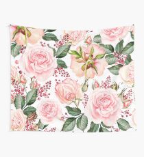 Romantic Watercolor Flower Pattern Wall Tapestry