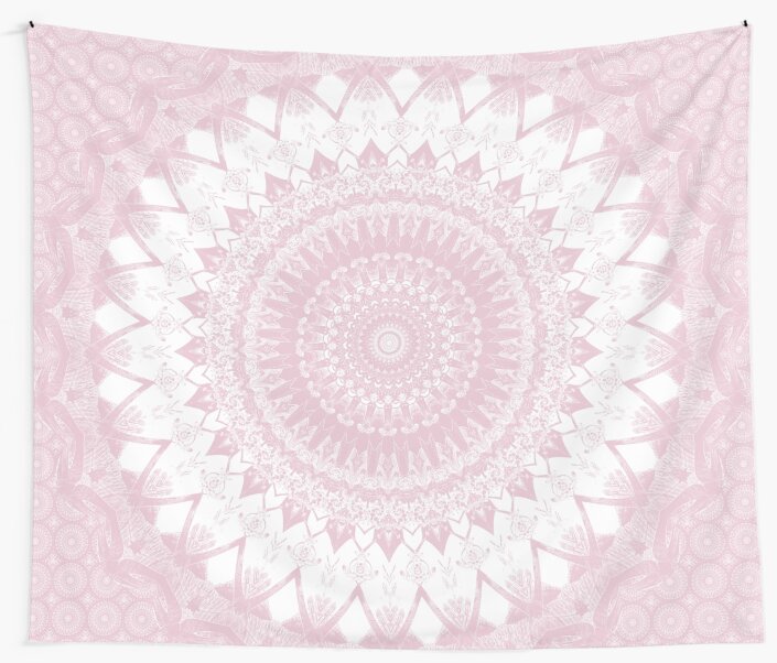 "Boho Pink Mandala" Wall Tapestries by Kelly Dietrich Redbubble