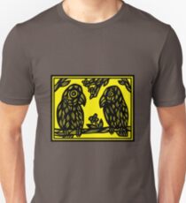 Acquiesce Bird Yellow Black Unisex T-Shirt