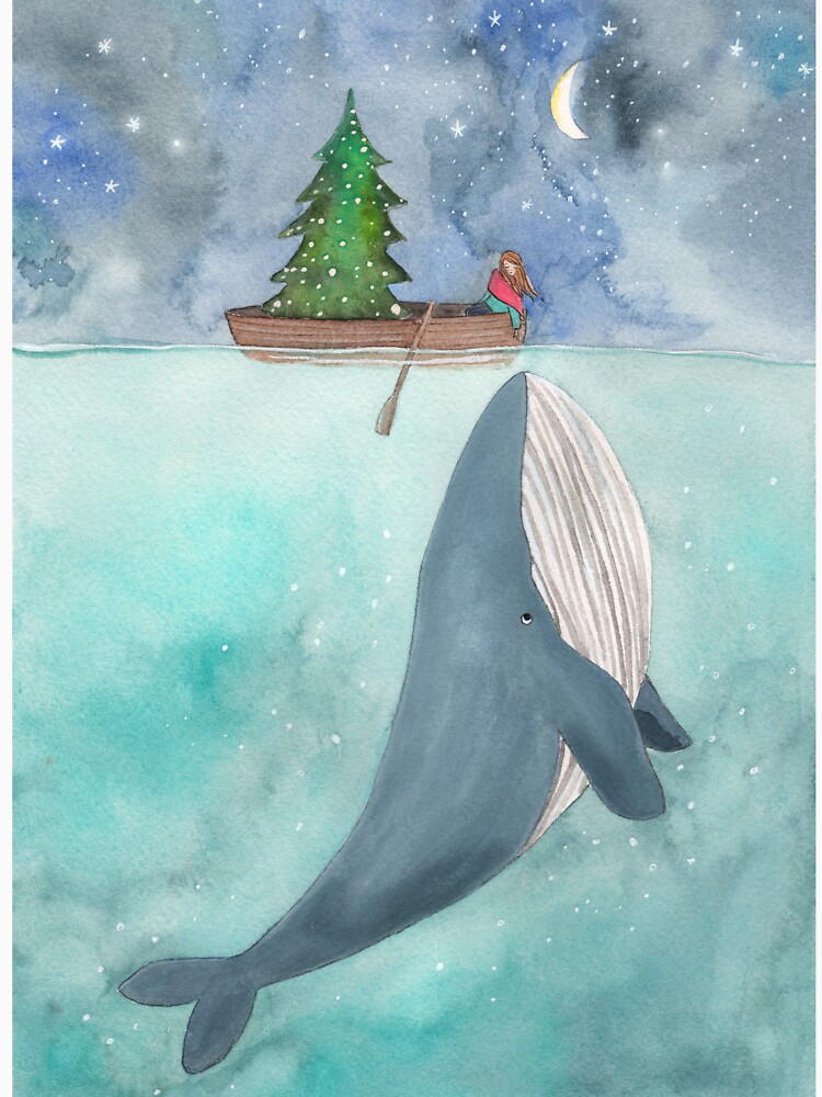Christmas whale by tinavandijk