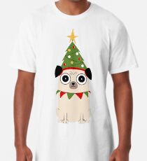 Camiseta larga Es Navidad por el amor de Pug