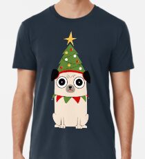 Camiseta premium para hombre Es Navidad por el amor de Pug