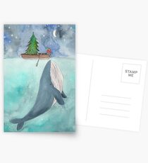 Christmas whale Postcards