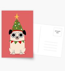 Es ist Weihnachten um Pug willen Postkarten