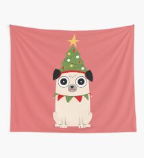 It's Christmas for Pug's sake Wall Tapestry