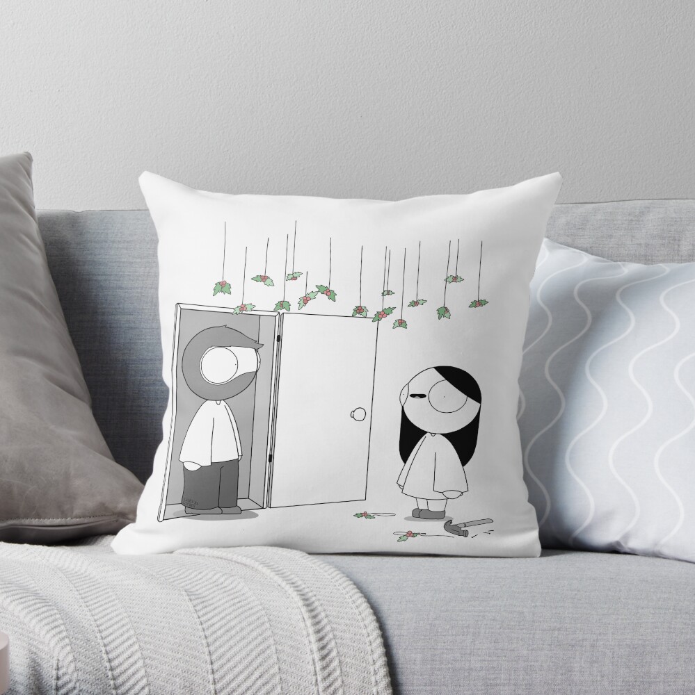 Mistletoe Throw Pillow