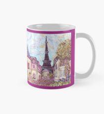 Paris Eiffel Tower inspired pointillism landscape by Kristie Hubler Mug