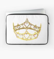 Queen of Hearts gold crown tiara by Kristie Hubler Laptop Sleeve