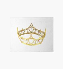 Queen of Hearts gold crown tiara by Kristie Hubler Art Board