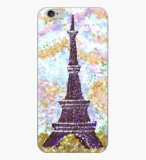 Eiffel Tower Pointillism by Kristie Hubler iPhone Case