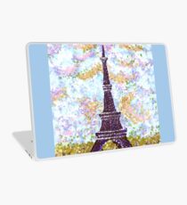Eiffel Tower Pointillism by Kristie Hubler Laptop Skin