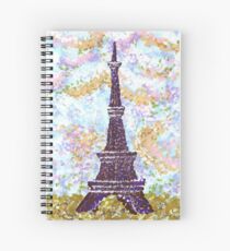 Eiffel Tower Pointillism by Kristie Hubler Spiral Notebook