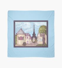 Paris Eiffel Tower inspired impressionist landscape by Kristie Hubler Scarf
