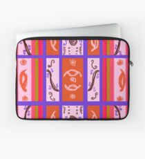 Curvy Plaid Abstract Feminine Folk Art by Kristie Hubler Laptop Sleeve