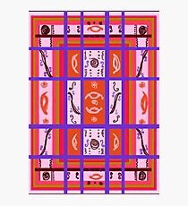 Curvy Plaid Abstract Feminine Folk Art by Kristie Hubler Photographic Print