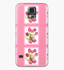 9 bunches of Pink Tulip Flowers by Kristie Hubler Case/Skin for Samsung Galaxy