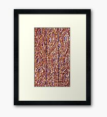 Wood Planks Pointillism by Kristie Hubler Framed Print