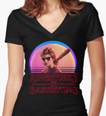 Adventures In Babysitting Women's Fitted V-Neck T-Shirt