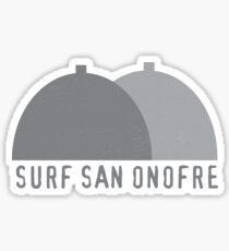 Surf San Onofre Vintage Minimalist Surfing Art Sticker