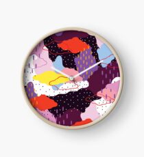 Purple Winter Clock