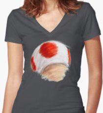 Toadstool! Women's Fitted V-Neck T-Shirt