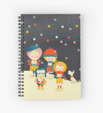 Christmas Carols Singers Spiral Notebook