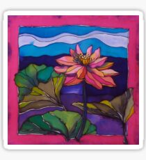Lotus: Kakadu. Silk painting. Sticker