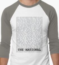 The National Typography Men's Baseball ¾ T-Shirt