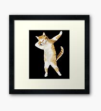Dabbing Cat Kitten Funny Dab Tee Cool Dance Kitty Framed Print